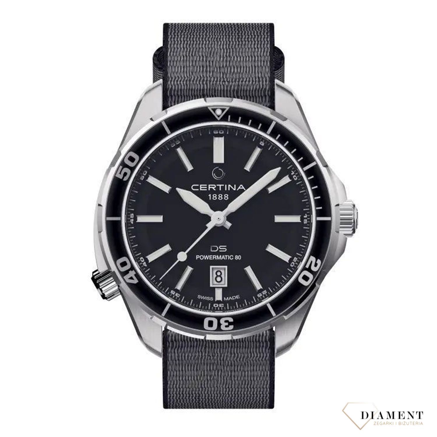 Zegarek męski Certina DS+ Kit Aqua & Sport Powermatic 80 C041.407.19.051.00. Zegarek Certina zestaw z wymiennymi częściami. Pomysł na prezent. Zegarek z paskiem i bransoletą. Zegarek automatyczny do nurkowania.3.jpg