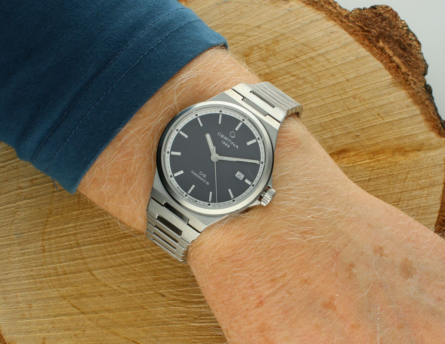 Zegarek męski Certina DS Powermatic 80 C043.407.22.061.00 – Automat, Stal, 100M szafir black tarcza.jpg