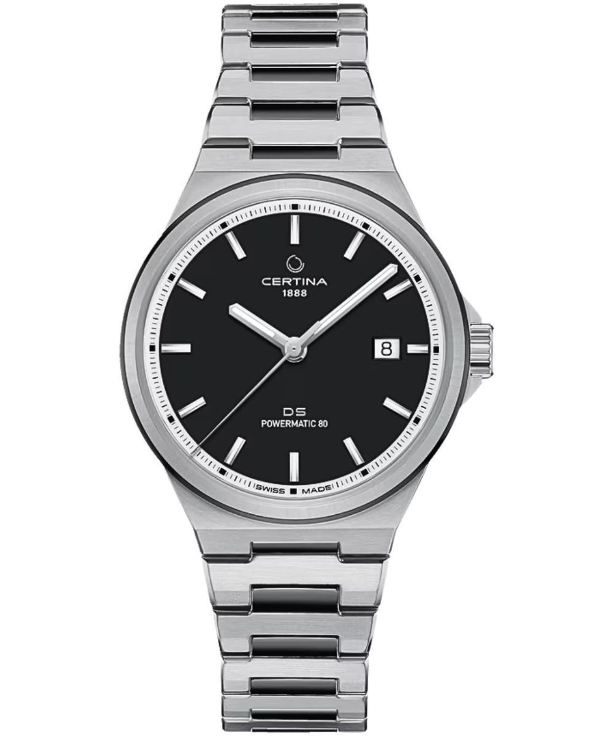 Zegarek męski Certina DS Powermatic 80 C043.407.22.061.00 – Automat, Stal, 100M szafir black tarcza.jpg