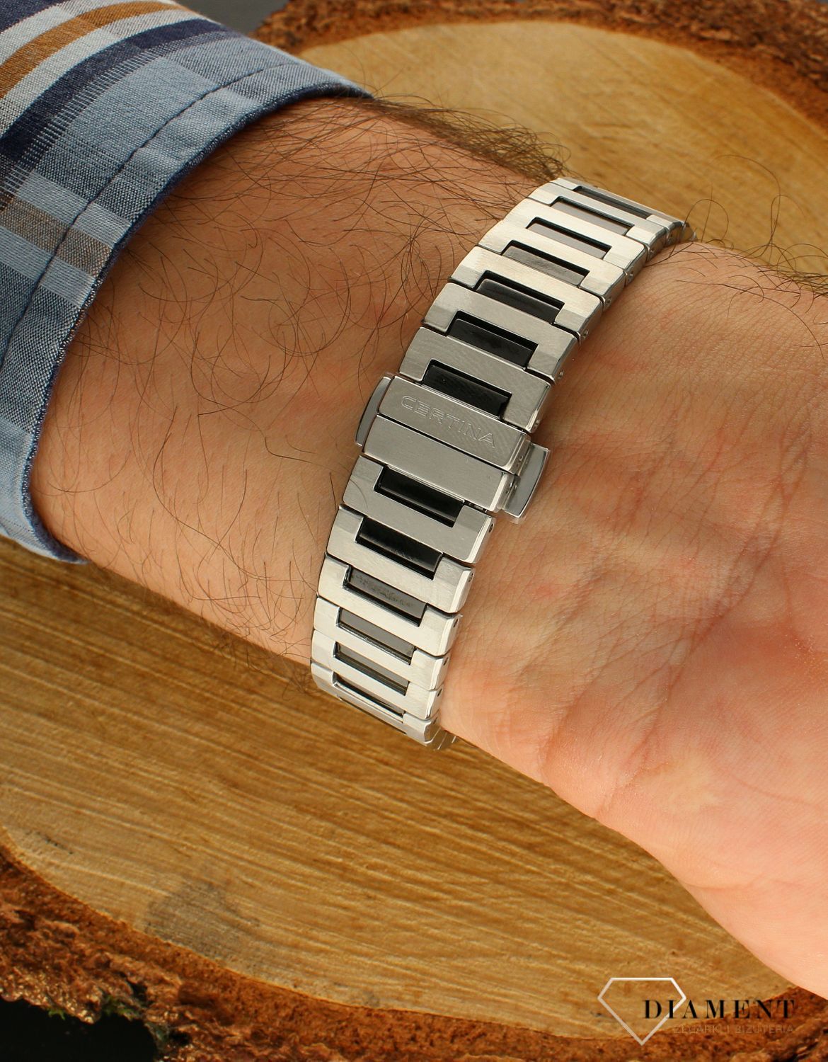 Zegarek Certina z zieloną tarczą DS 7 Powermatic 80 C043.407.22.091 (1).webp