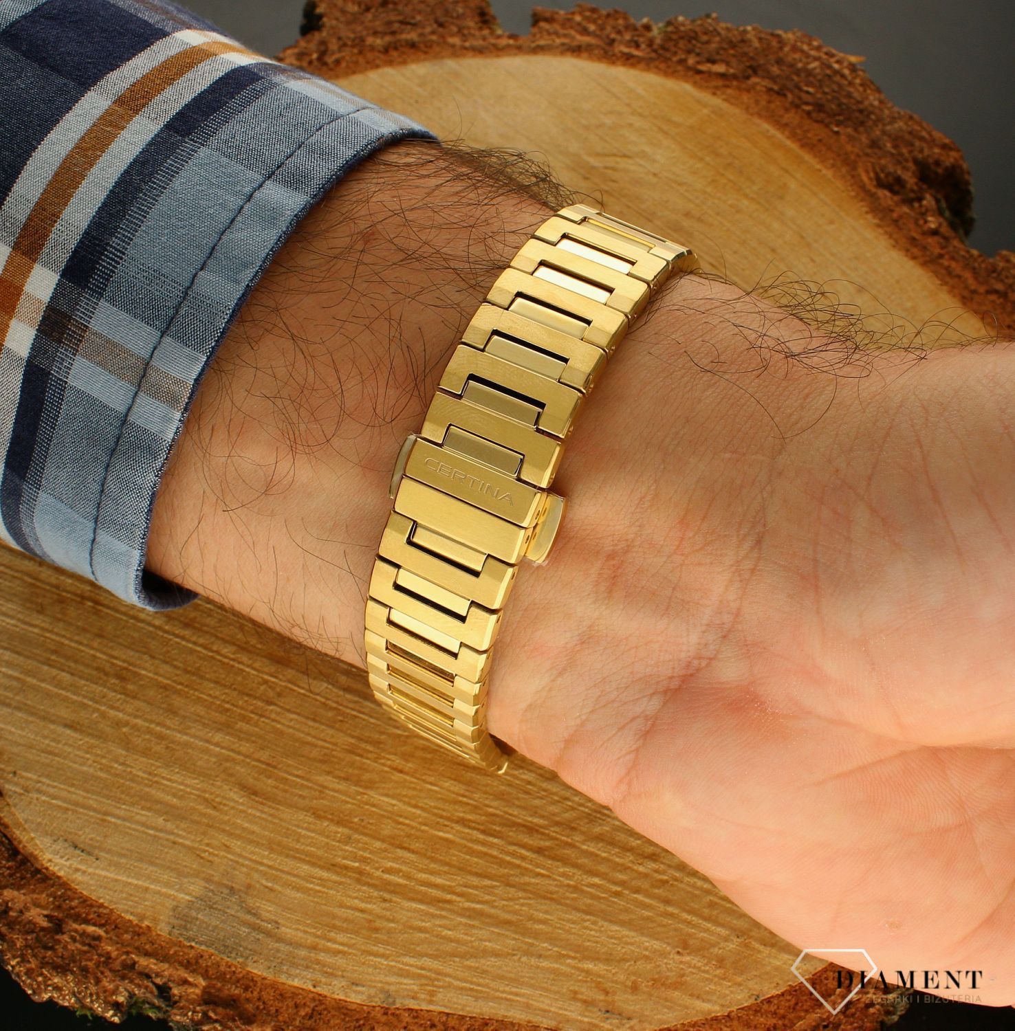 Zegarek Certina DS-7 Powermatic 80 na złotej bransolecie C043.407.33.361 (1).webp