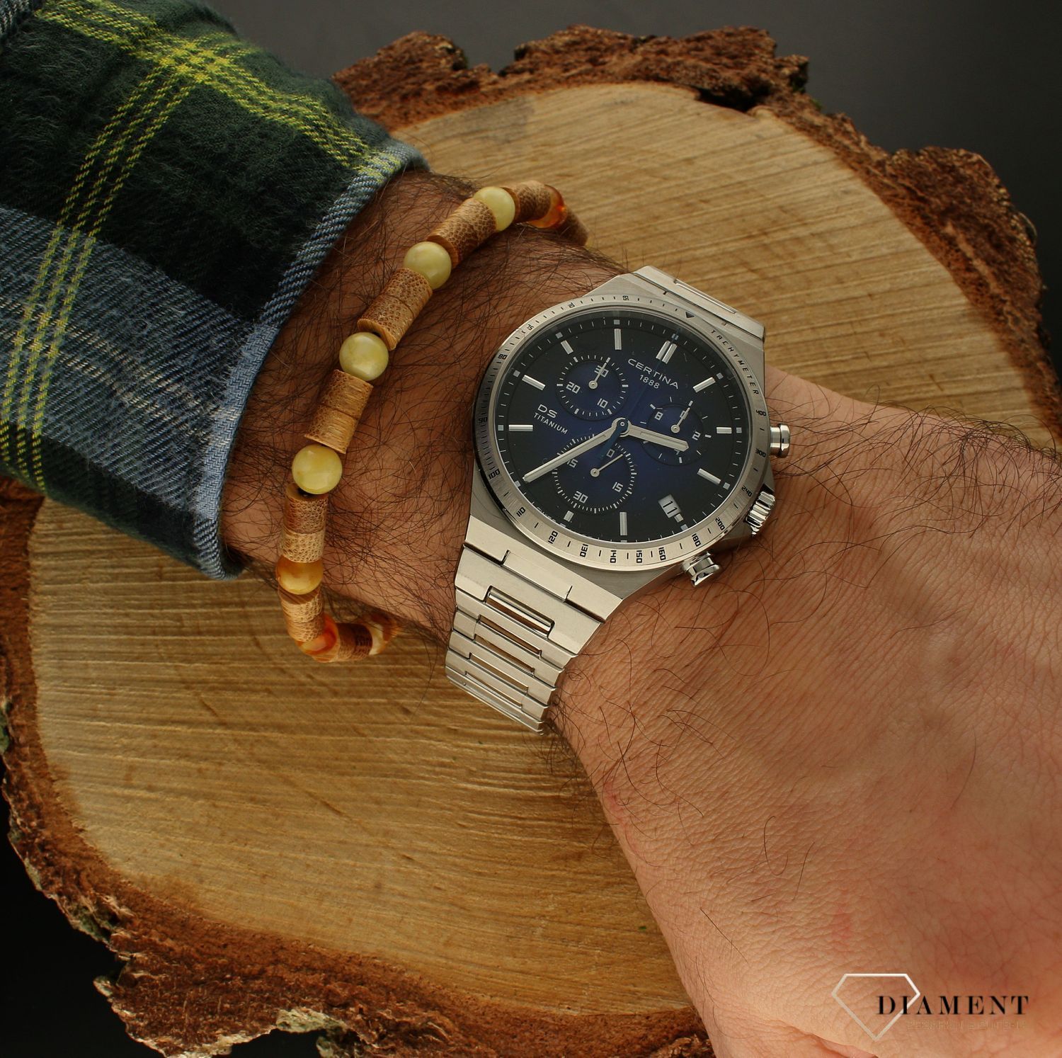  Zegarek męski Certina DS-7 Chronograph Titanium C043.417.44.041.00. Męski zegarek Certina. Zegarek męski tytanowy. Zegarek męski tytanowy z chronografem. Zegarek męski Certina z tytanu. Męski zegarek na bransolecie na prezent (2).jpg