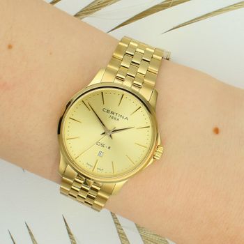 Certina DS-8 Lady 31mm C045.010.33.361.00 – Złoty Zegarek Damski Kwarcowy, Wodoszczelny 100m eleganckie.jpg