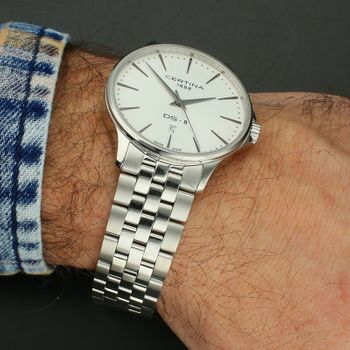 Zegarek męski Certina DS-8 Gent C045.410.11.011.00 – elegancja Swiss Made, biała tarcza certina.jpg