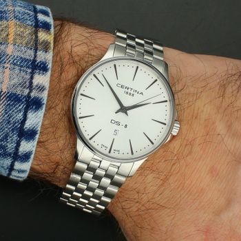 Zegarek męski Certina DS-8 Gent C045.410.11.011.00 – elegancja Swiss Made, biała tarcza, grawer gratis srebrny kolor.jpg