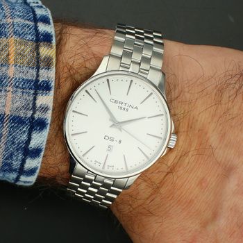 Zegarek męski Certina DS-8 Gent C045.410.11.011.00 – elegancja Swiss Made, biała tarcza.jpg