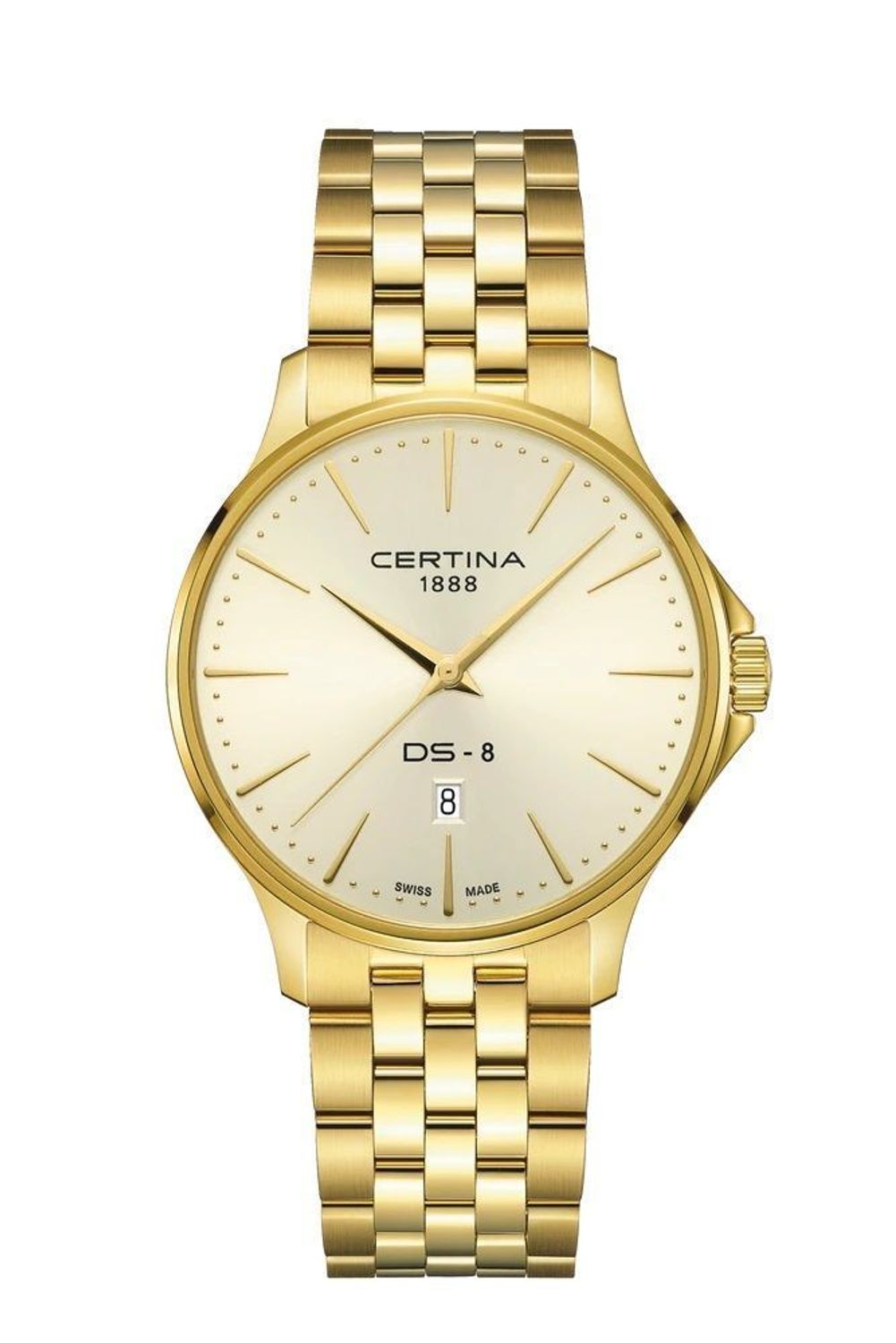 Zegarek męski Certina DS-8 Gent 40mm C045.410.33.361.00. Męski zegarek szwajcarski. Zegarek męski Certina w złotym kolorze. Męski zegarek Certina z szafirowym szkłem. Zegarek męski na prezent (1).jpg