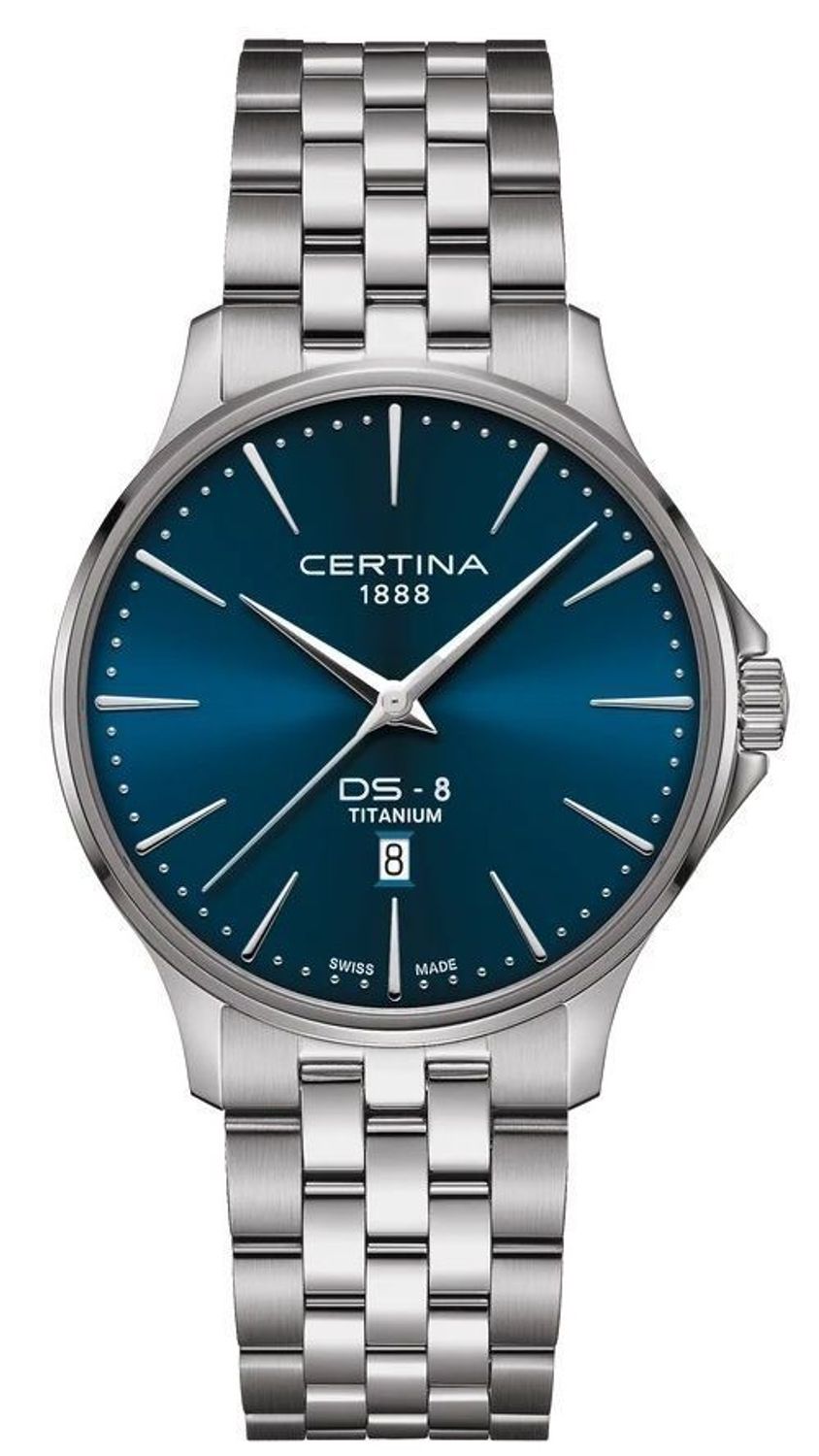 Zegarek męski Certina C045.410.44.041.00 DS-8 Gent 40mm.  Zegarek męski Certina. Zegarek męski na bransolecie. Męski zegarek szwajcarski Certina. Zegarek klasyczny na bransolecie Certina (5).jpg