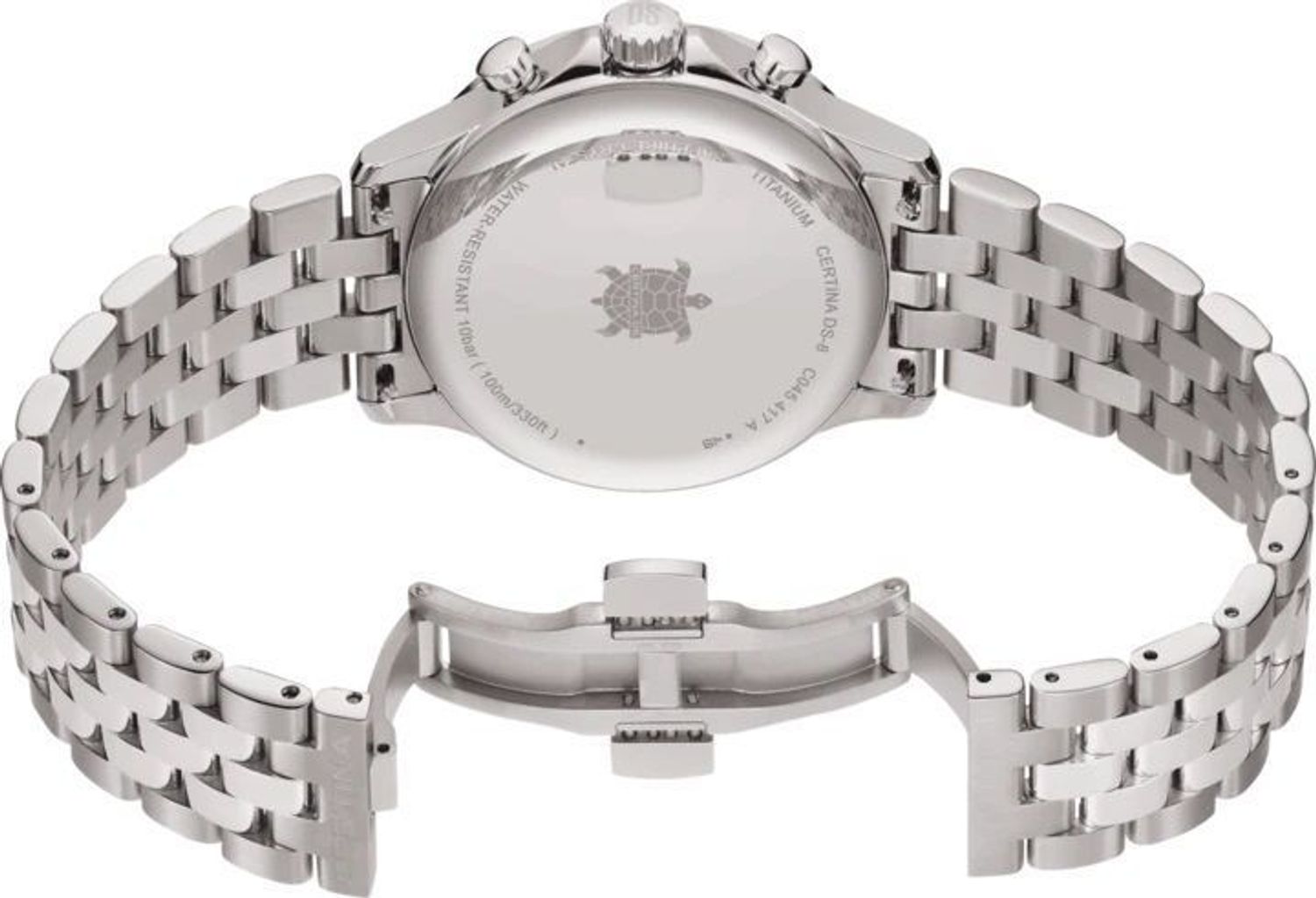 Zegarek męski Certina DS-8 Chrono C045.417.44.011.00. Zegarek męski Certina. Zegarek męski na bransolecie. Męski zegarek szwajcarski Certina. Zegarek klasyczny na bransolecie Certina. Zegar tytanowy Certina (4).jpg