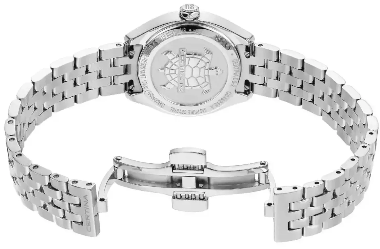 Elegancki damski zegarek Certina C049.210.11.126.01 Swiss Made z diamentami, kwarcowym mechanizmem i szkłem szafirowym. Idealny na co dzień i wyjątkowe okazje.1.jpg