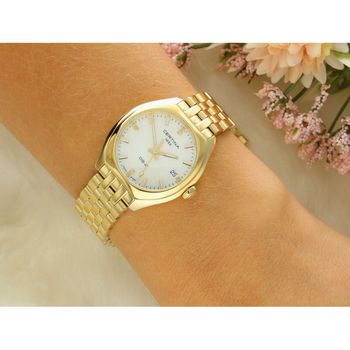 Zegarek damski Certina DS-2 Lady Diamonds z diamentami i tarczą z masy perłowej. Swiss Made, mechanizm Precidrive™, szkło szafirowe, powłoka PVD w złotym kolorze, wodoodporność 100 m.4.jpg