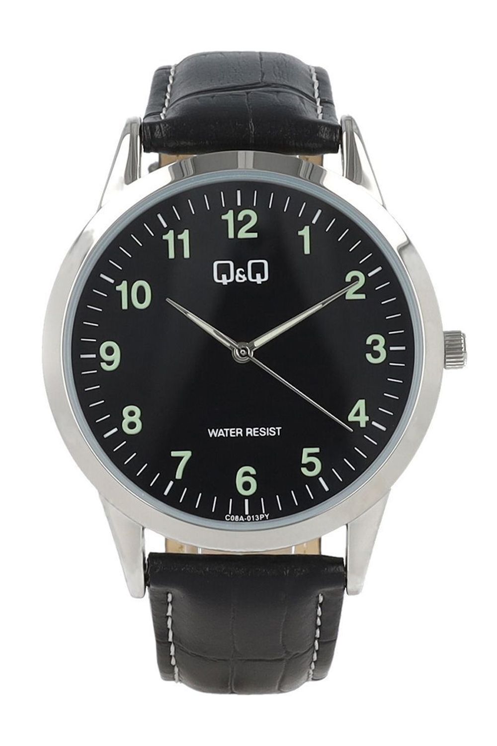 Zegarek męski QQ na czarnym pasku C08A-013P. tarczą. Zegarek męski na prezent..jpg