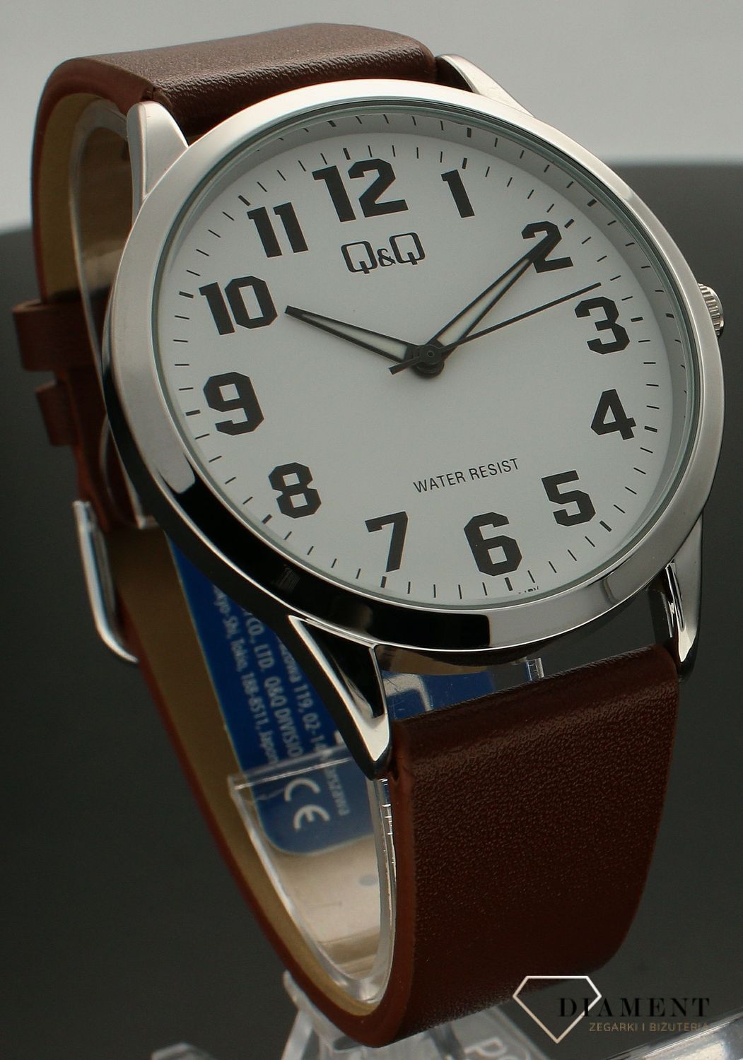 Zegarek męski QQ na brązowym pasku C10A-034P.jpg