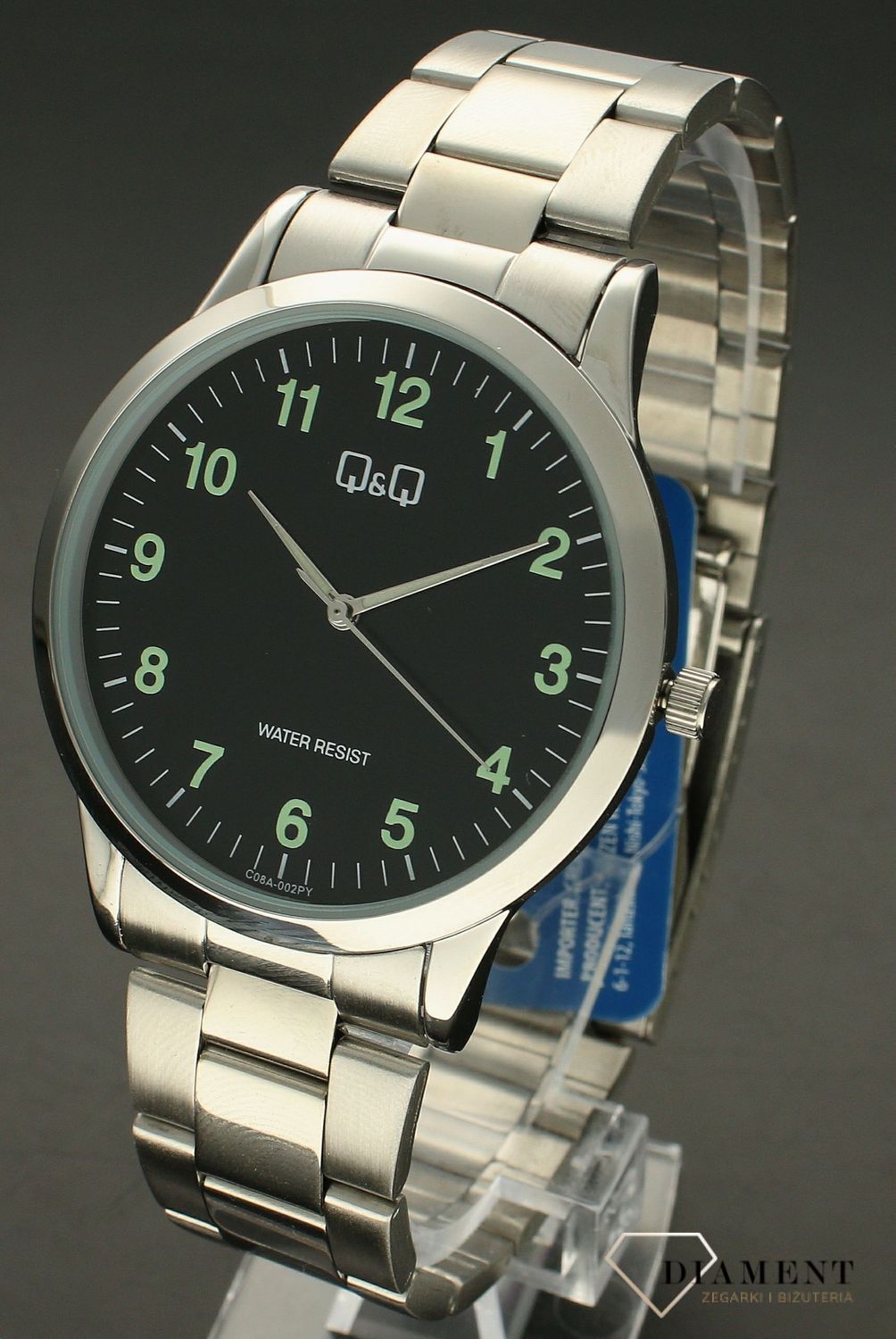 Zegarek damski Q&Q na bransolecie z iluminacyjnymi wskazówkami C11A-004P. Zegarek damski na bransolecie. Zegarek damski z wyraźnymi cyframi. Zegarek damski QQ idealny na prezent dla kobiety (2).jpg