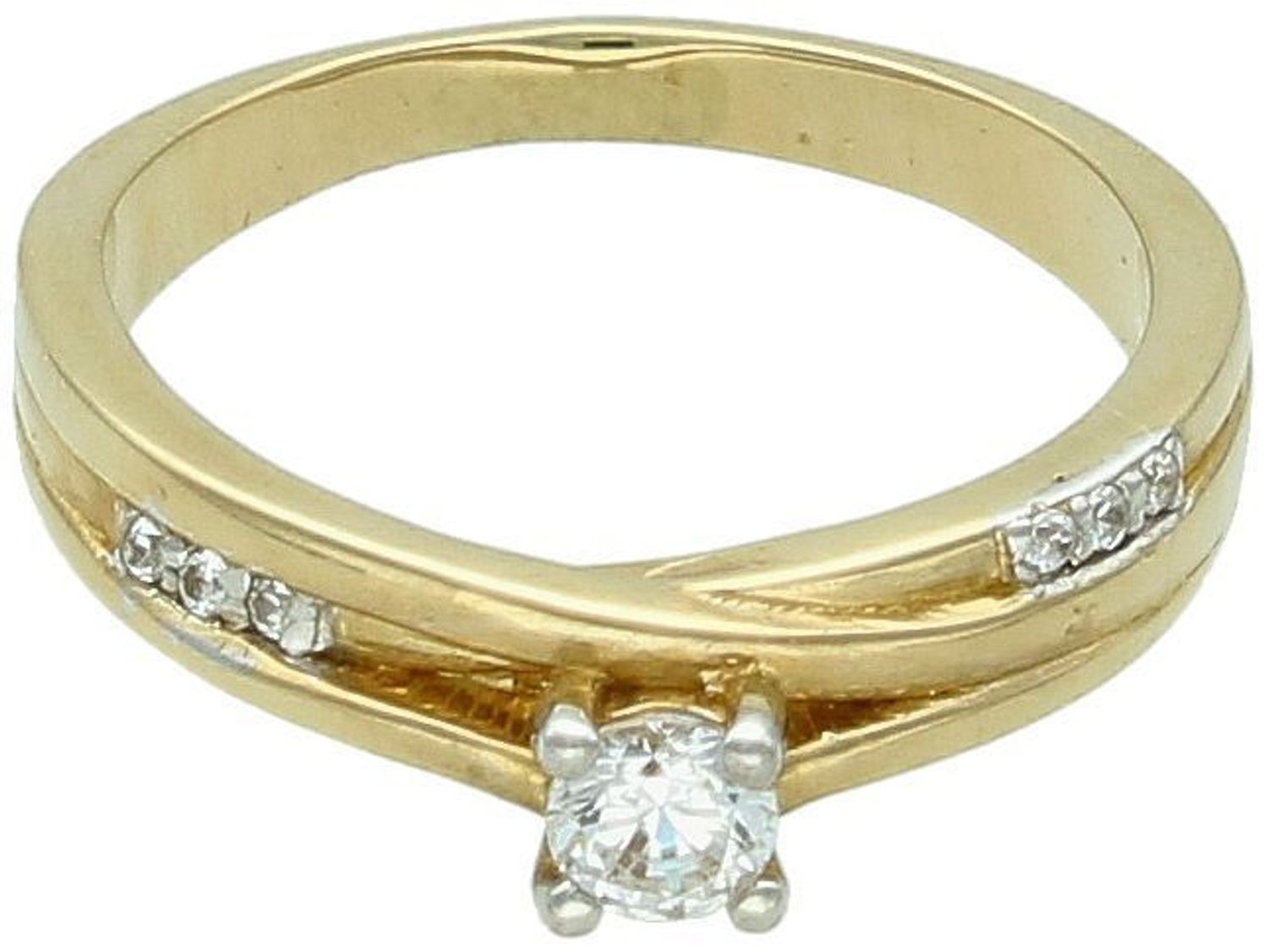 Pierścionek damski złoty z cyrkoniami rozmiar 10, próba 585 C15008 Zachwycająco elegancki pierścionek damski wykonany ze złota próby 585 to idealna propozycja dla kobiet 1.jpg