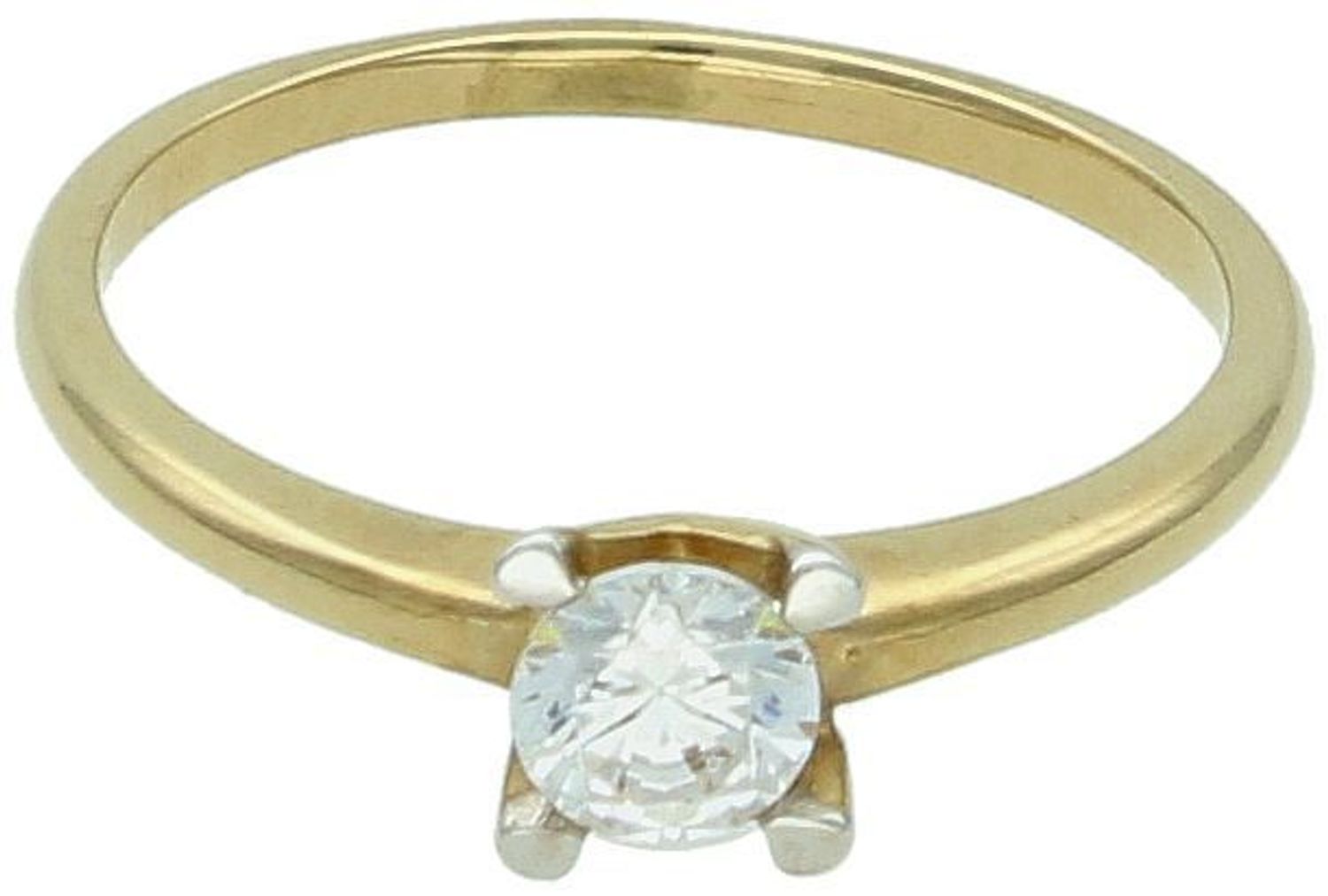 Pierścionek damski złoty próba 585 z cyrkonią rozmiar 9 C15010 Ten piękny pierścionek złoty o próbie 585 jest idealnym wyborem dla osób szukających eleganckiego1.jpg