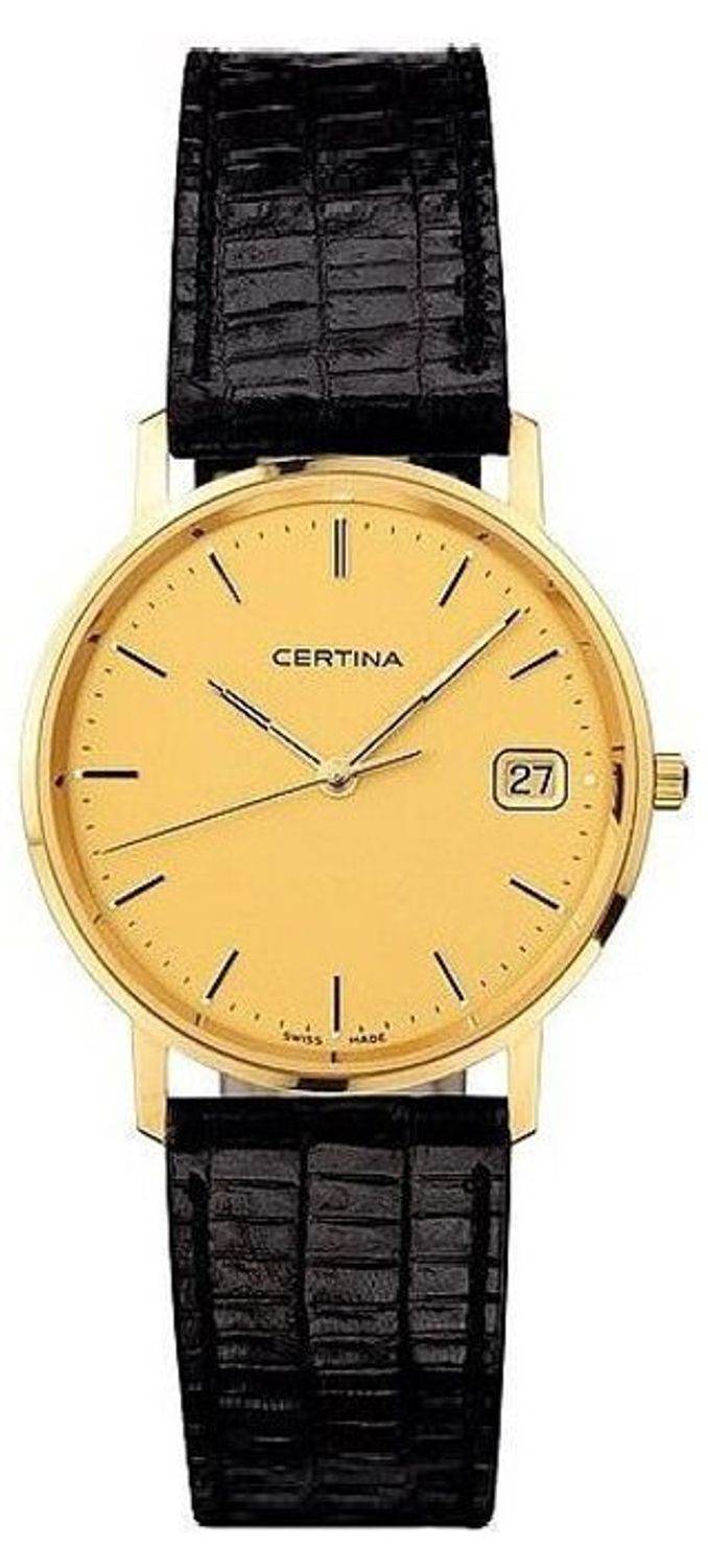 Zegarek Certina C152.9289.68.31 Gold 18K – damski zegarek na czarnym pasku skórzanymd.jpg