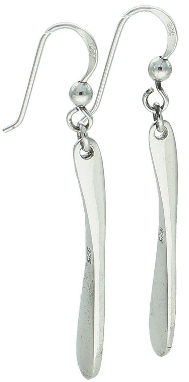 Kolczyki damskie wiszące matowe łezki próba 925, C19-PCS-ICRS004.jpg