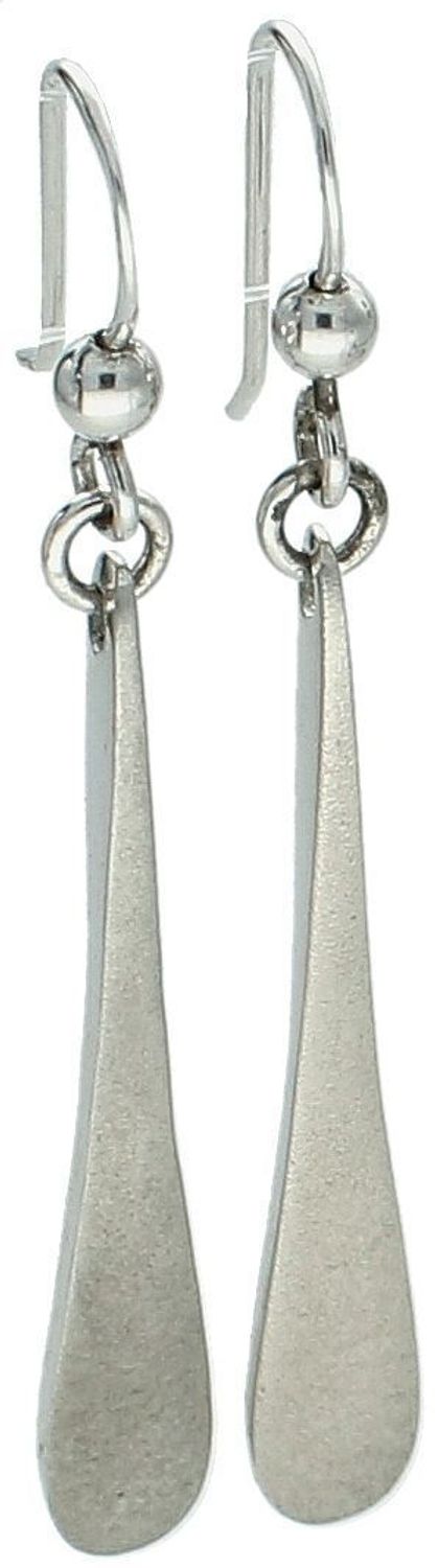 Kolczyki damskie wiszące matowe łezki próba 925, C19-PCS-ICRS004.jpg