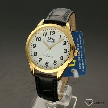 Zegarek męski klasyczny, czytelny na skórzanym pasku QQ C192-104 (2).jpg