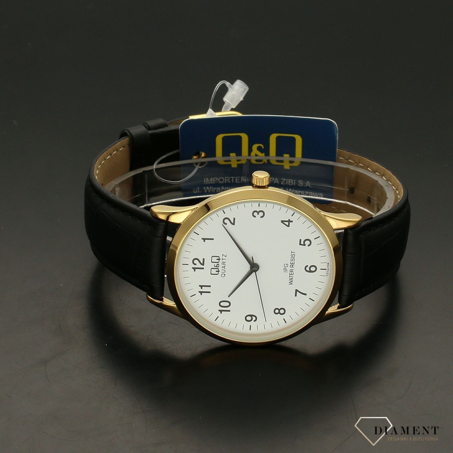 Zegarek męski klasyczny na skórzanym pasku QQ C212-104   (1).jpg