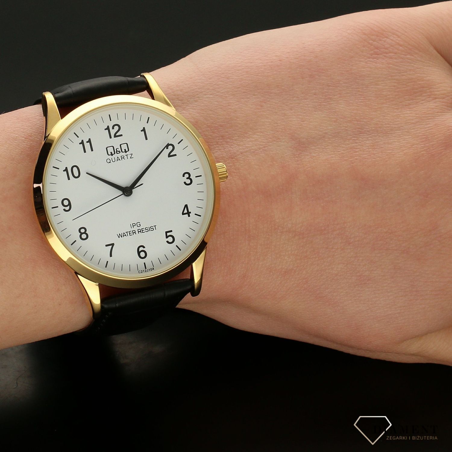 Zegarek męski klasyczny na skórzanym pasku QQ C212-104   (1).jpg