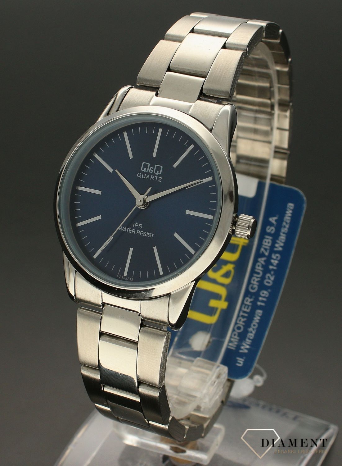 Zegarek damski QQ Classic C213-212. Zegarek klasyczny damski. Zegarek damski na bransolecie. Zegarek na srebrnej bransolecie. Ze (3).jpg