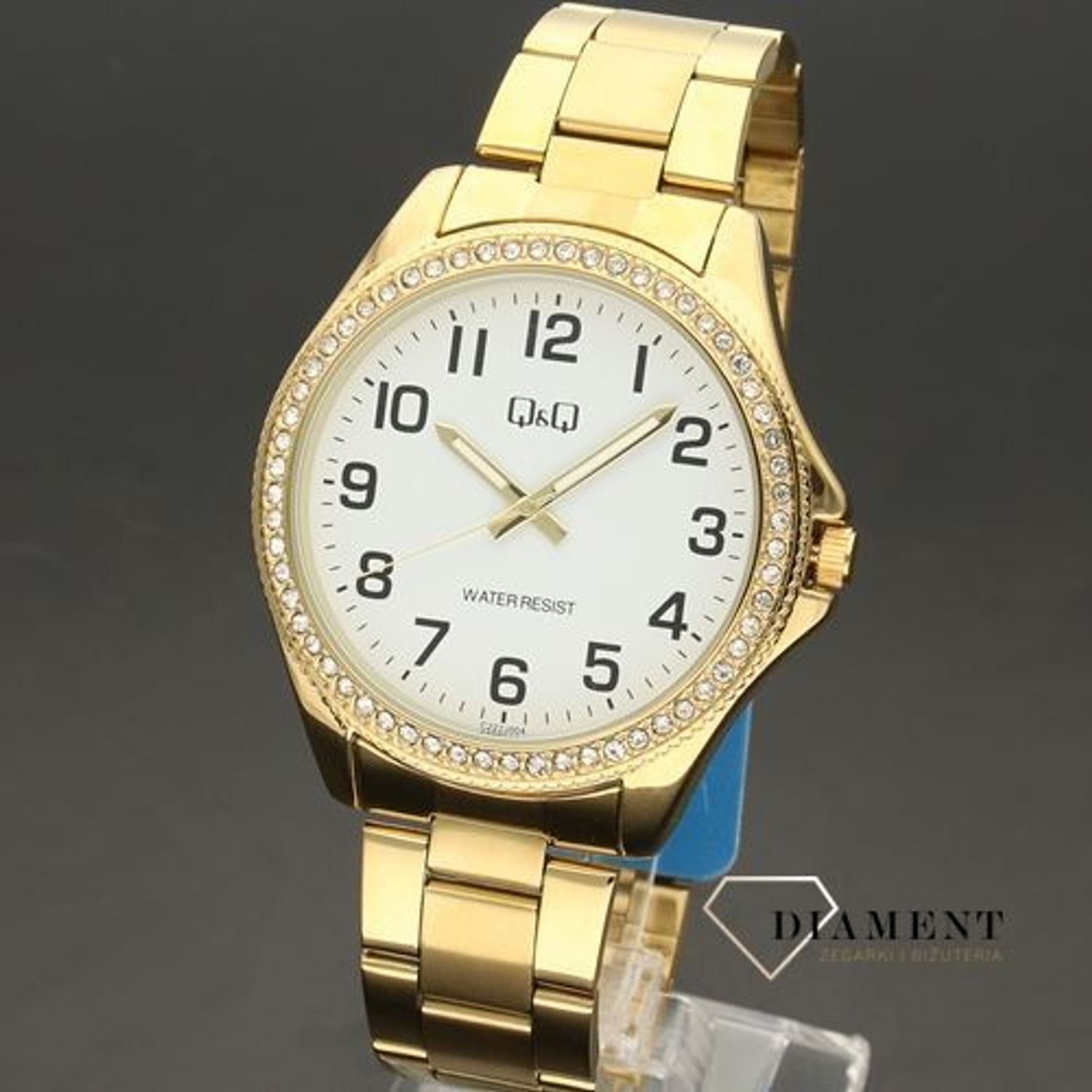 Damski biżuteryjny zegarek Q&Q C222-004.jpg