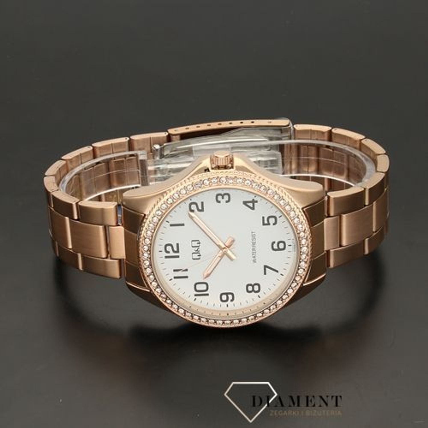 Damski biżuteryjny zegarek Q&Q C222-014.jpg