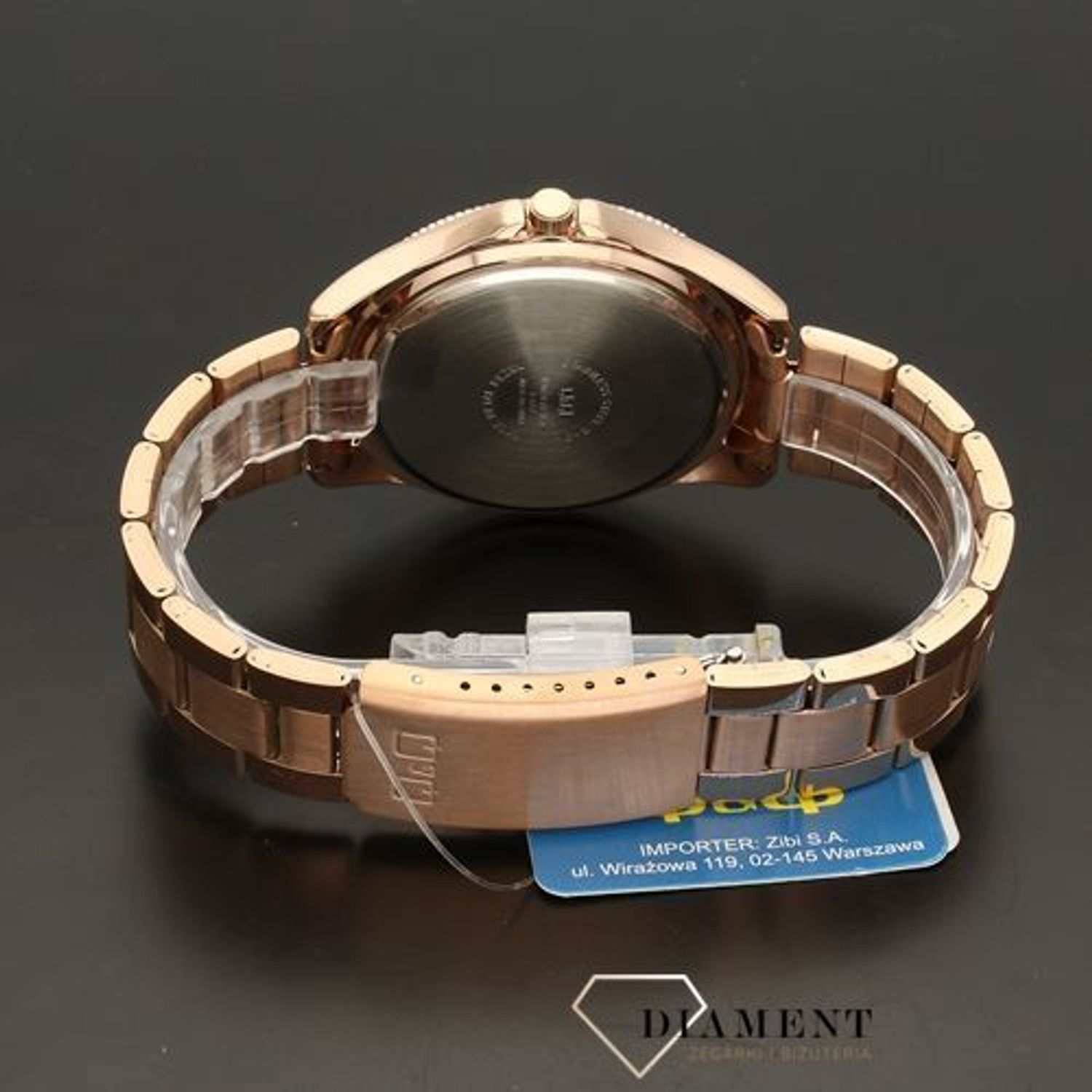 Damski biżuteryjny zegarek Q&Q C222-014.jpg