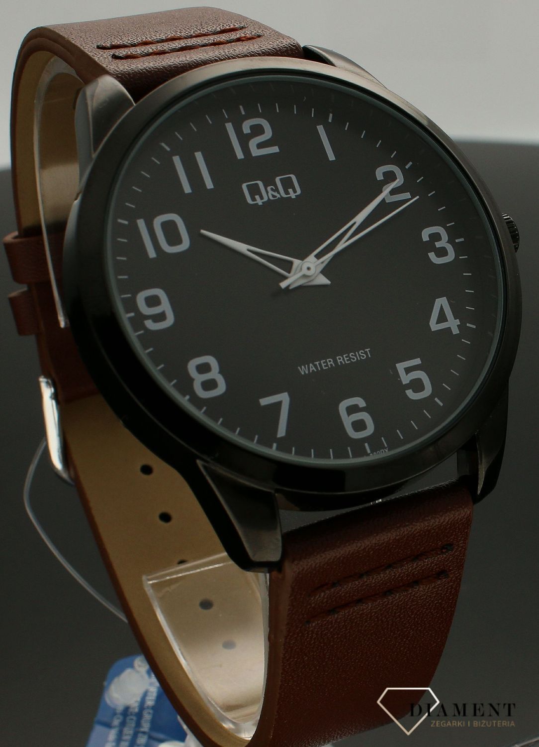Zegarek męski QQ na brązowym pasku C32A-002P.jpg