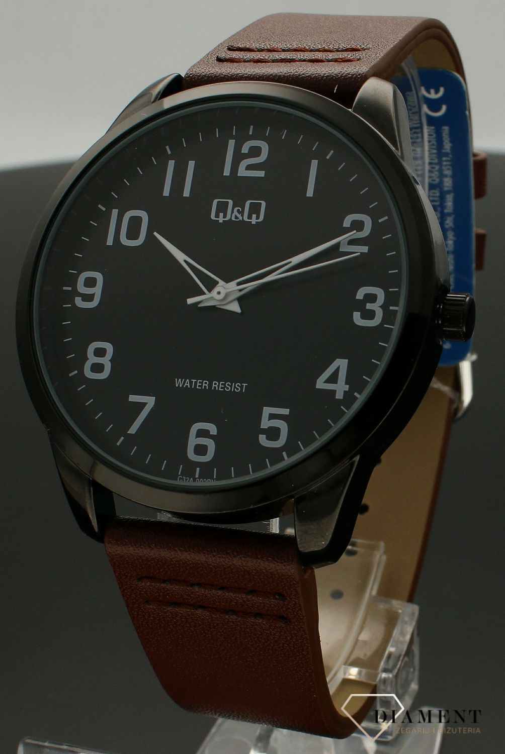 Zegarek męski QQ na brązowym pasku C32A-002P.jpg