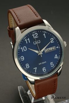 Zegarek męski QQ na brązowym pasku C32A-007P (4).jpg