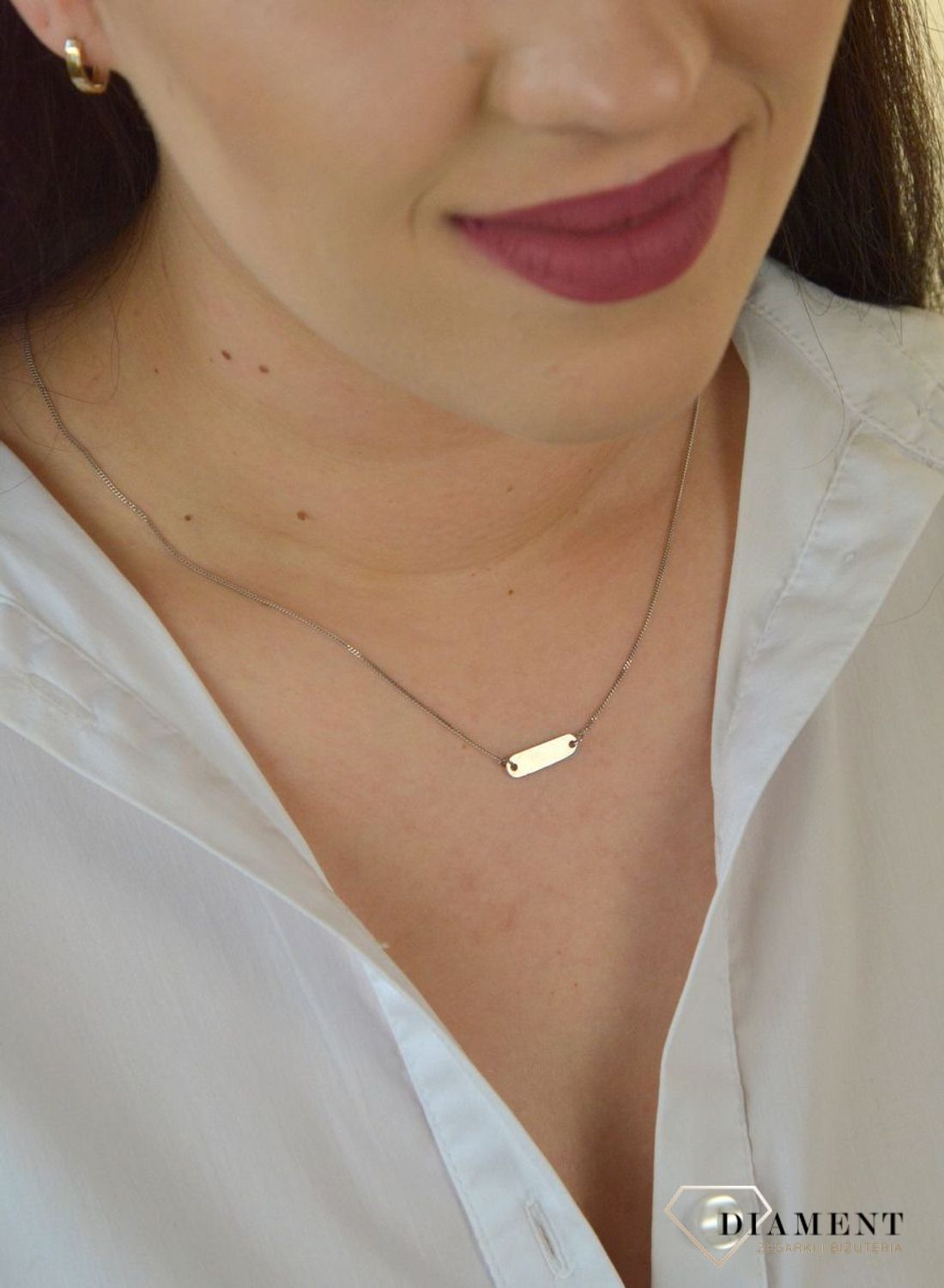 Srebrny naszyjnik celebrytka blaszka do graweru C40-DIB-INR0011.jpg