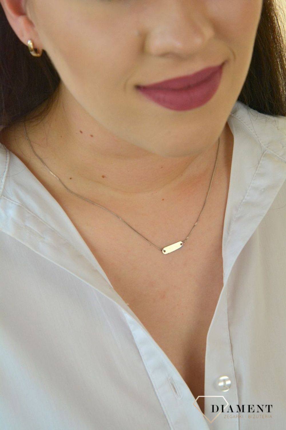 Srebrny naszyjnik celebrytka blaszka do graweru C40-DIB-INR0011.jpg