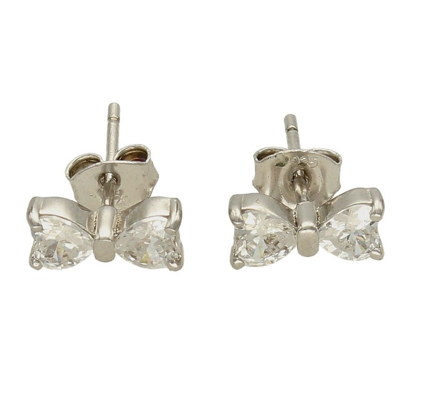 Kolczyki srebrne wkrętki w kształcie kokardek. Srebrne kolczyki w kształcie kokardek. Wykonane z najwyższej jakości srebrna próby 925 wyglądają bardzo elegancko. Kolczyki w minimalistycznym stylu, wpisujące się w obecne trend.jpg