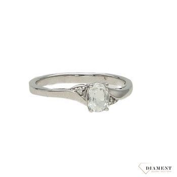 Pierścionek złoty DIAMENT 585 biały topaz i diamenty C51W69WTD.jpg