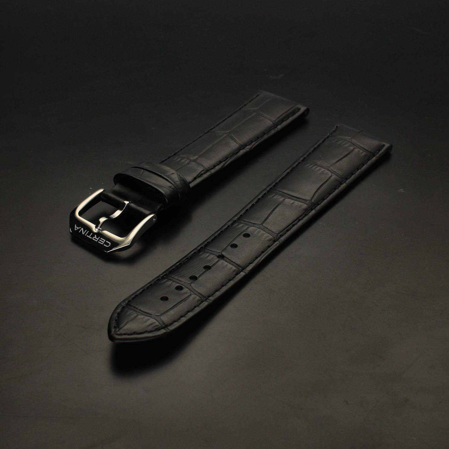 Pasek skórzany do zegarka Certina 20 mm w kolorze czarnym C600021033.vc.jpg