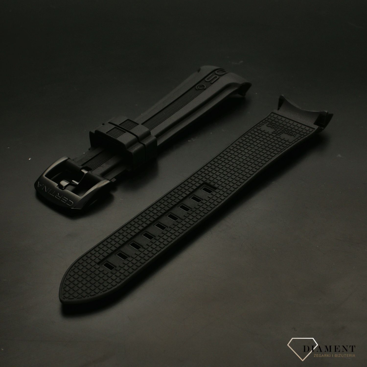 Oryginalny Pasek do zegarka Certina C603018054 czarny.jpg