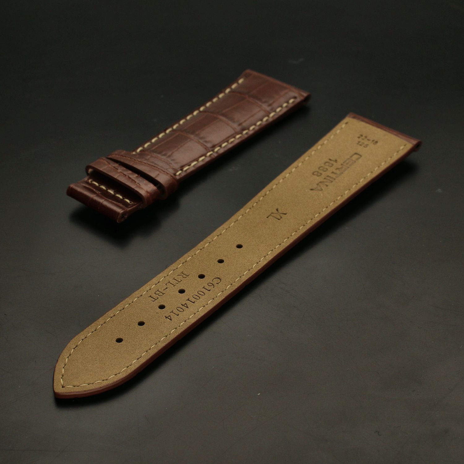 Pasek do zegarka Certina C610014014 oryginalny CERTINA w kolorze brązowym o szerokości 22 mm.jpg