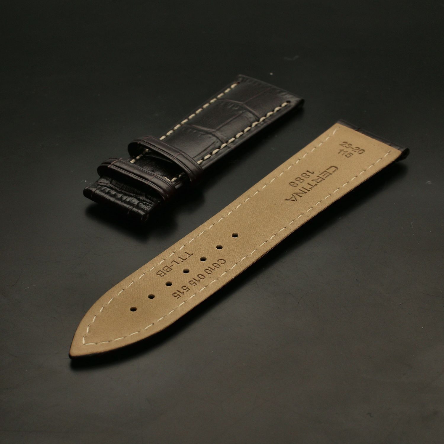 Oryginalny Pasek do zegarka Certina C610015515 brązowy 23-20 mm.jpg