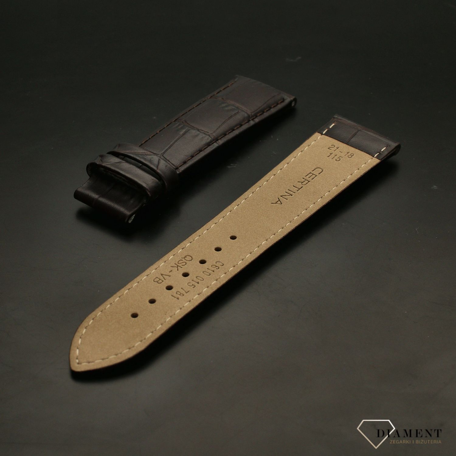 Oryginalny Pasek do zegarka Certina C610015781 brązowy 20 mm.jpg