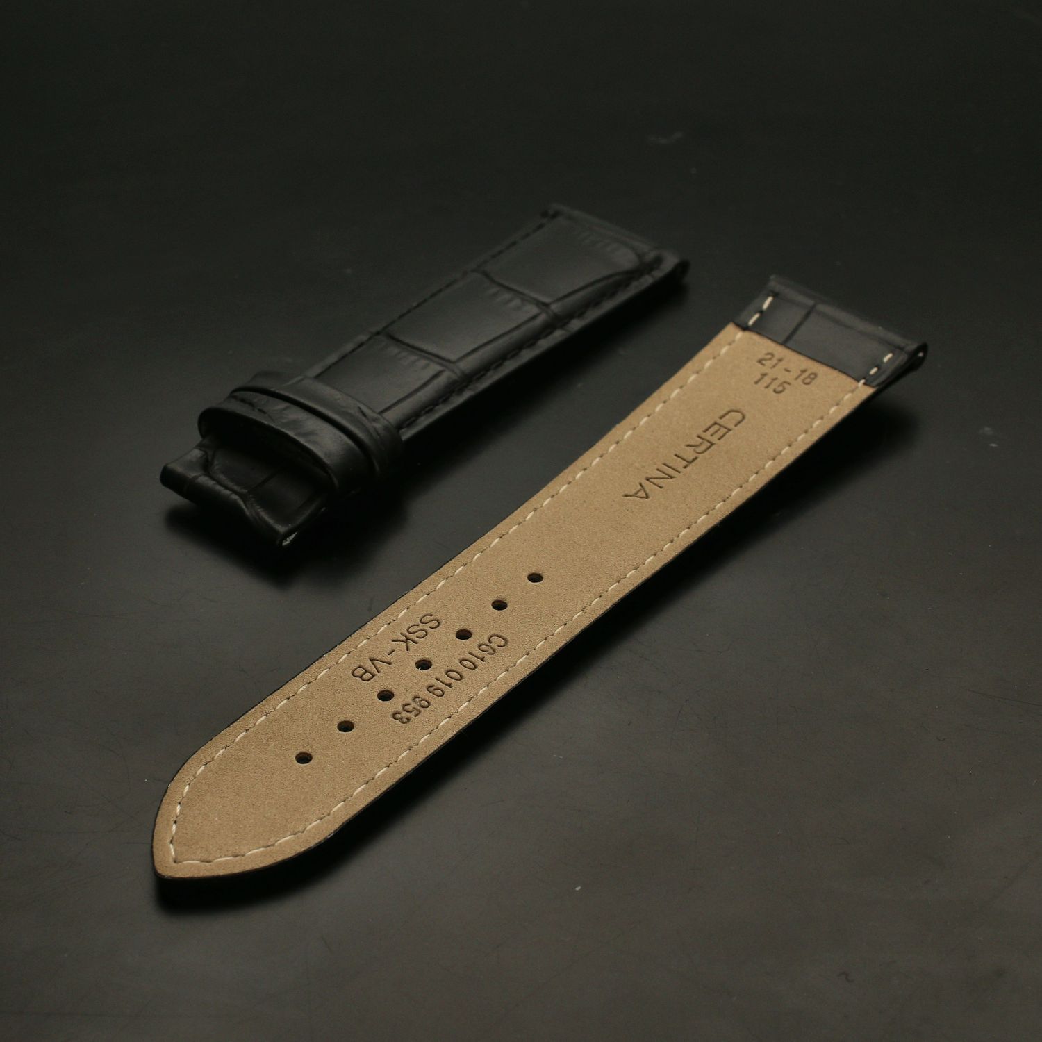 Pasek do zegarka Certina C610019953 oryinalny CERTINA czarny 2118 MM.jpg