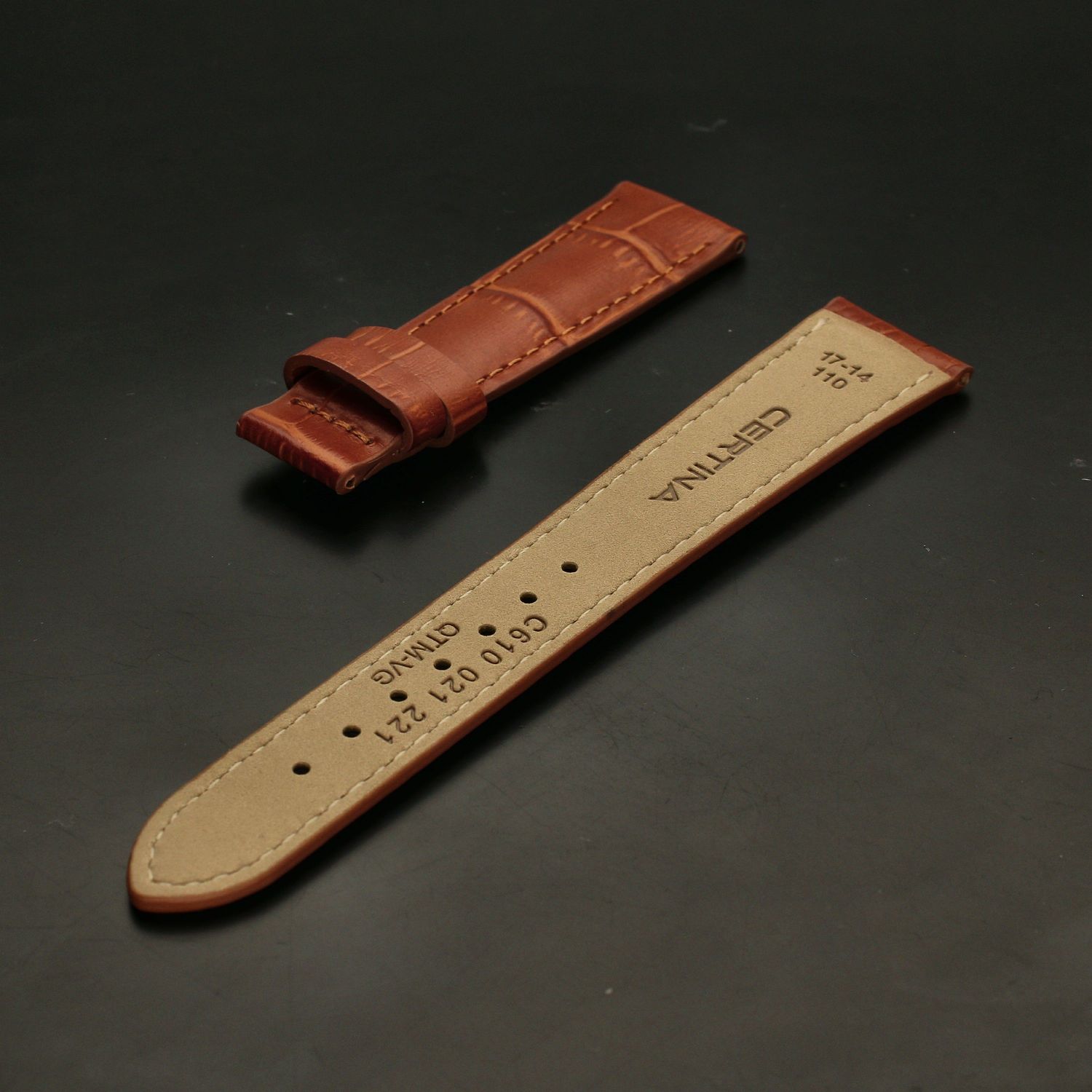 Pasek do zegarka Certina C610021221 rudy brąz 17 mm.jpg