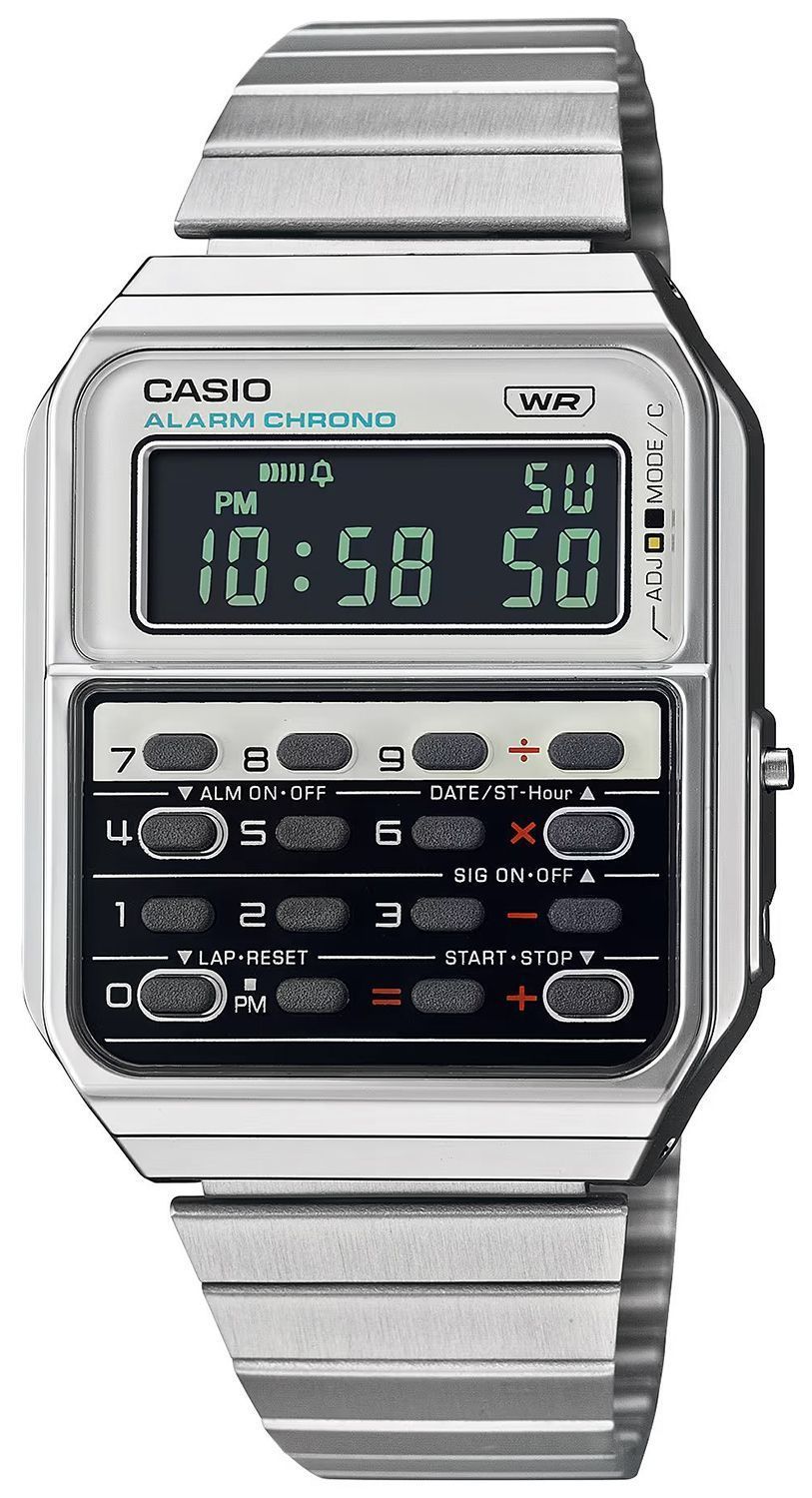 Zegarek Casio CA-500WE-7BEF Vintage Edgy z kalkulatorem. Nietypowy zegarek na prezent. Zegarek z kalkulatorem. Zegarek vintage, retro. Zegarek na komunię. Zegarek na prezent dla mężczyzny..jpg