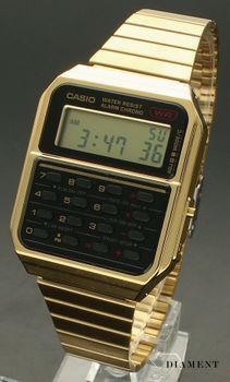 Zegarek Casio Vintage vintage Edgy z kalkulatorem w złotym kolorze CA-500WEG-1AEF. Zegarek Casio z kalkulatorem (2).jpg