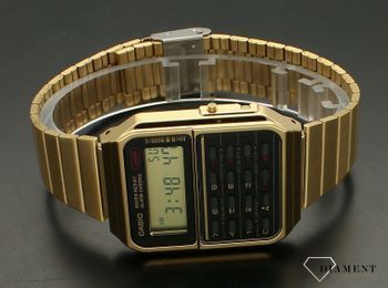 Zegarek Casio Vintage vintage Edgy z kalkulatorem w złotym kolorze CA-500WEG-1AEF. Zegarek Casio z kalkulatorem (3).jpg