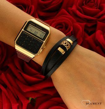 Zegarek Casio Vintage vintage Edgy z kalkulatorem w złotym kolorze CA-500WEG-1AEF.jpg