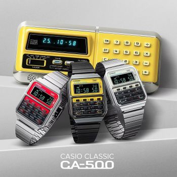 Zegarek Casio CA-500WE-7BEF Vintage Edgy z kalkulatorem. Nietypowy zegarek na prezent. Zegarek z kalkulatorem. Zegarek vintage, retro. Zegarek na komunię. Zegarek na prezent dla mężczyzny. 3.jpg
