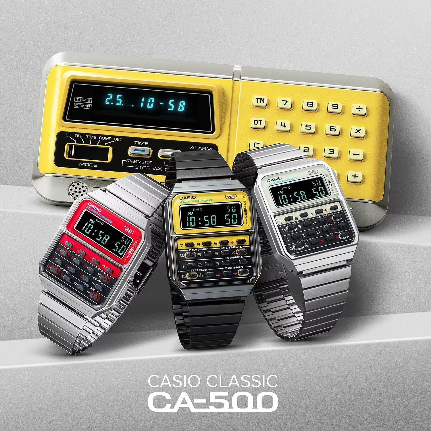 Zegarek Casio CA-500WEGG-9BEF Vintage Edgy z kalkulatorem. Nietypowy zegarek na prezent. Zegarek z kalkulatorem. Zegarek vintage, retro. Zegarek na komunię. Zegarek na prezent dla mężczyzny.  zegarek czarny.3.jpg